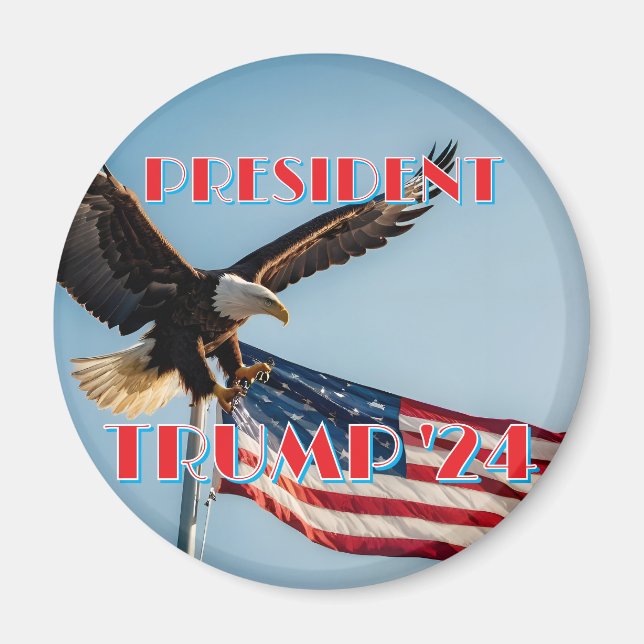 PRESIDENT TRUMP 2024 MAGNET (Framsidan)