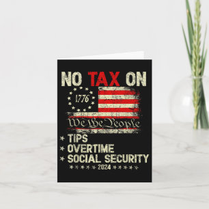 President Trump 2024 no Tax on Tips Overtime Kort
