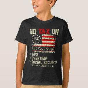 President Trump 2024 no Tax on Tips Overtime T Shirt