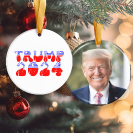 President Trump 2024 Patriotic VALPhoto Julgransprydnad Keramik