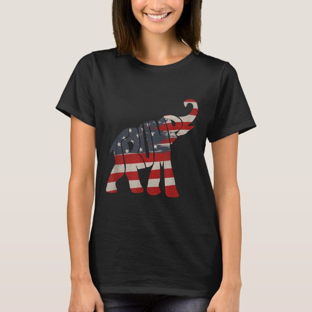 President Trump 2024 Republican Elephant Trump T Shirt (Framsida)