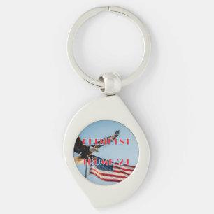 PRESIDENT TRUMP 2024 SWIRL SILVERFÄRGAD NYCKELRING