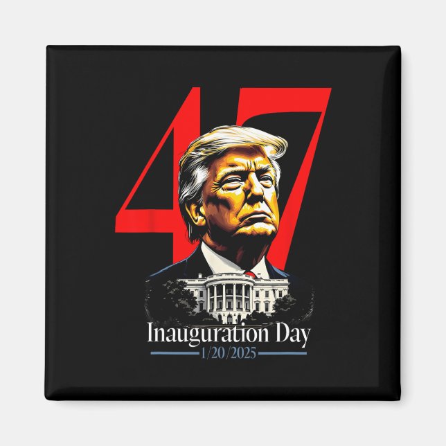 President Trump 2025 invigningdag  Magnet (Framsidan)