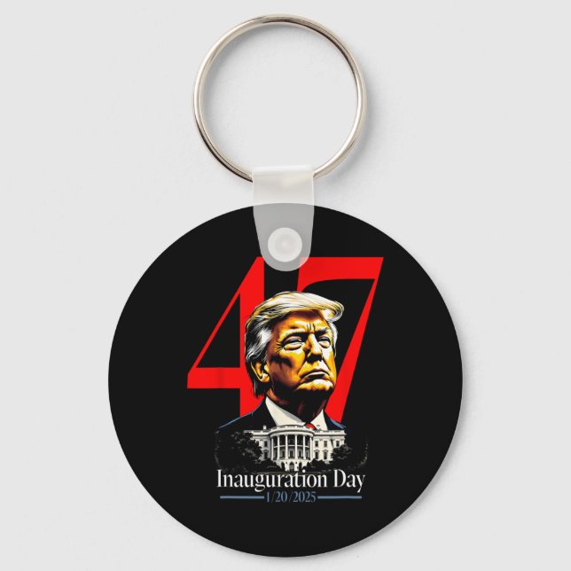 President Trump 2025 invigningdag  Nyckelring (Framsida)