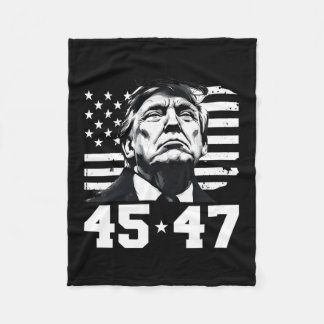 President Trump 45 47 American Flagga Trump Vance Fleecefilt