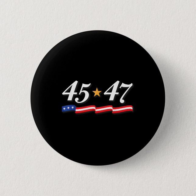 President Trump 45 47 siffror som 45 och 47 Knapp (Framsida)