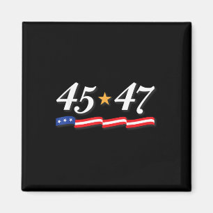 President Trump 45 47 siffror som 45 och 47 Magnet
