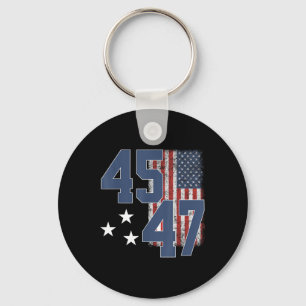 President Trump 45 47 Vintage American Flagga Nyckelring
