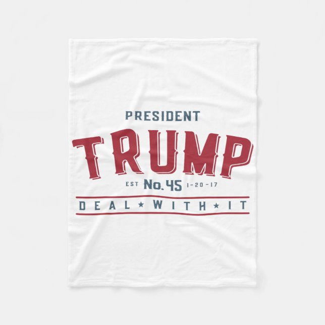 President Trump 45 Hantera Det  Fleecefilt (Framsidan)