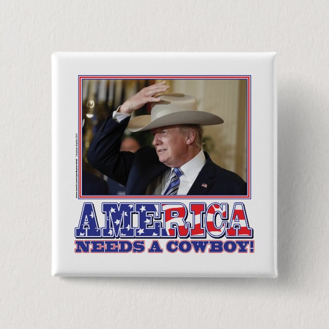 President Trump American Cowboy Knapp (Framsida)