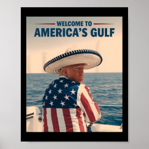 President Trump America's Bukt Mexico Sombrero Ame Poster