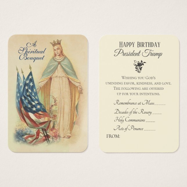 President Trump Andlig Bouquet Heliga Cards Visitkort (Framsida & baksida)