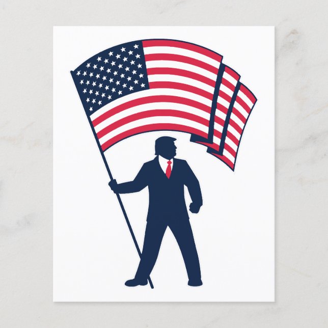 President Trump Bearing the USA Flagga (Framsida)