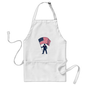 President Trump Bearing the USA Flagga Förkläde