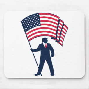 President Trump Bearing the USA Flagga Musmatta