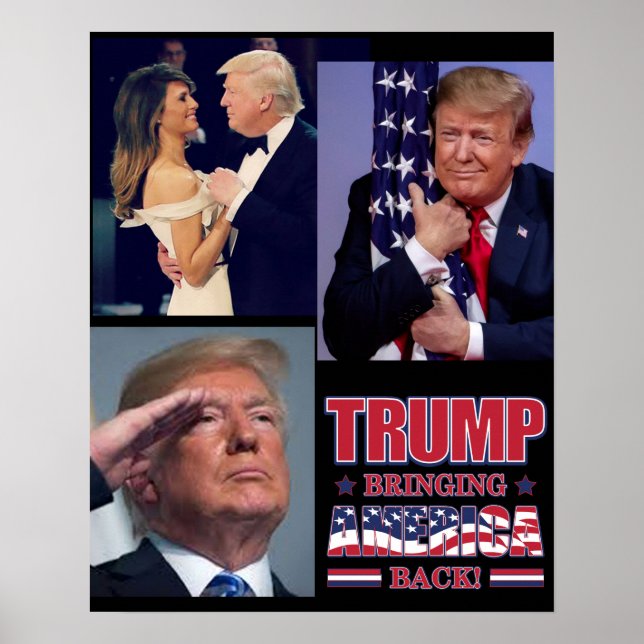 President Trump Bing America Back - Trump 2020 Poster (Framsidan)