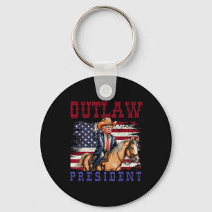 President Trump Cowboy Trump 2024 Dömd Brottsling Nyckelring