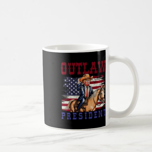 President Trump CowboyTrump 2024 dömd Felon Kaffemugg (Höger)