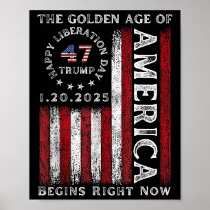 President Trump deklarerar befrielsedagen i Lyckli Poster
