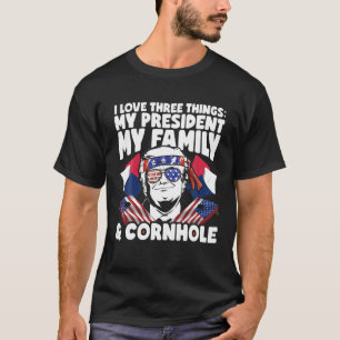 President Trump Familjekornhål MAGA Bean Bag i jul T Shirt