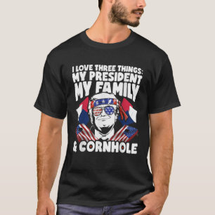 President Trump Familjekornhål MAGA Bean Bag juli T Shirt