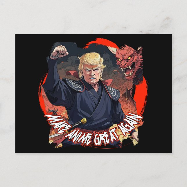 President Trump Gör Anime Stort Igen Vykort (Framsida)