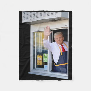 President Trump Gör French Fries 1 Fleecefilt
