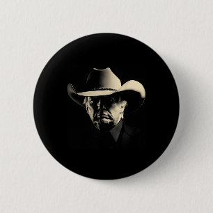 President Trump Head Cowboy Usa 2024 Omröstning Knapp