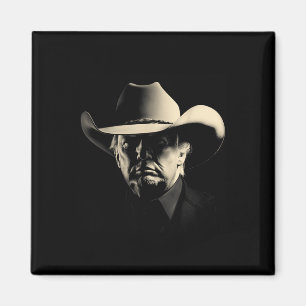 President Trump Head Cowboy Usa 2024 Omröstning Magnet