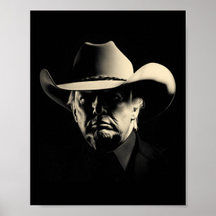 President Trump Head Cowboy Usa 2024 Omröstning Poster