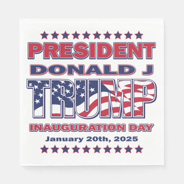 President Trump Inauguration 2025 Pappersservett (Framsidan)