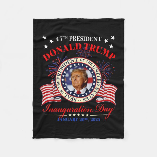 President Trump Inauguration Day 2025 Memorabilia Fleecefilt (Framsidan)
