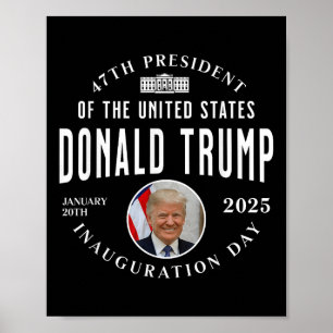 President Trump Inauguration Day 2025 Memorabilia Poster