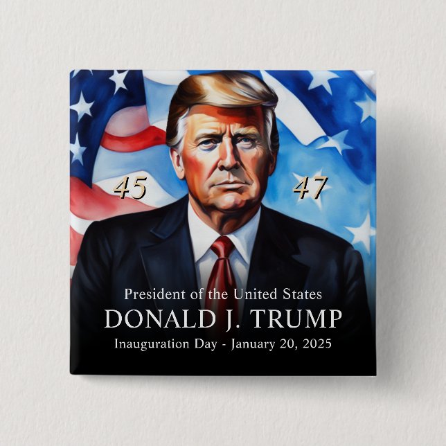 President Trump Inauguration Day Keepsaké Knapp (Framsida)