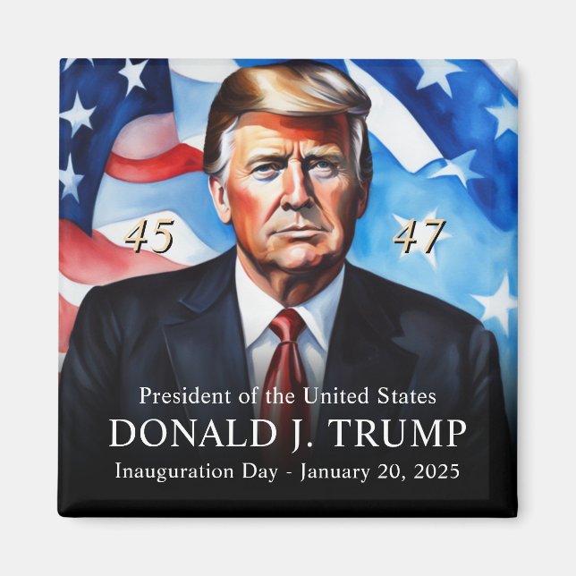 President Trump Inauguration Day Keepsaké Magnet (Framsidan)