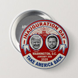 President Trump Inauguration Day Souvenir Retro Knapp