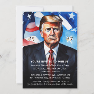 President Trump Inauguration Watch Party Inbjudningar
