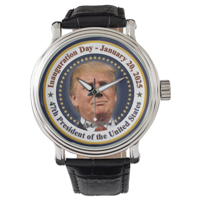 President Trump invigning dag 20 januari 2025 Armbandsur (Framsida)