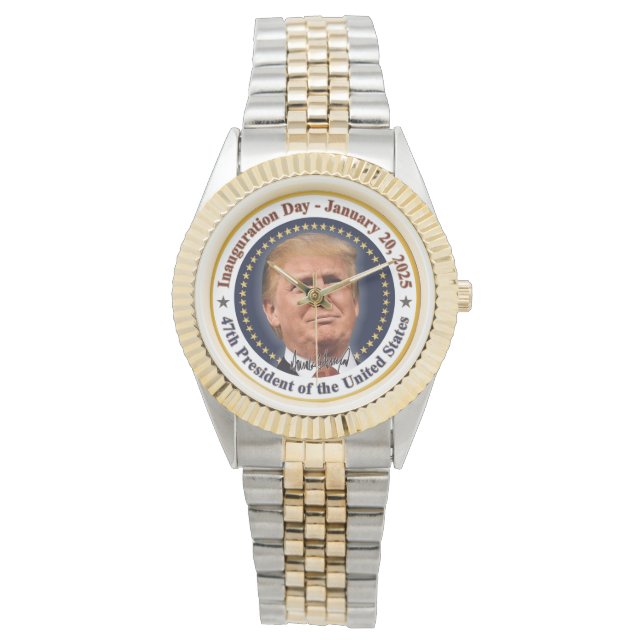 President Trump invigning dag 20 januari 2025 Armbandsur (Framsida)