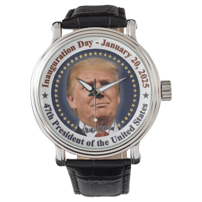President Trump invigning dag 20 januari 2025 Armbandsur (Framsida)
