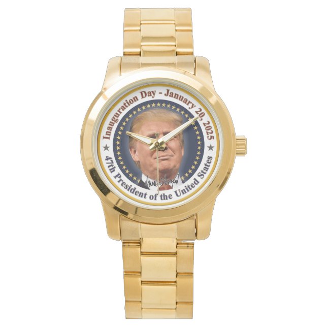 President Trump invigning dag 20 januari 2025 Armbandsur (Framsida)
