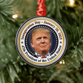 President Trump invigning dag 20 januari 2025 Julgransprydnad Metall