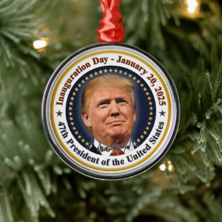 President Trump invigning dag 20 januari 2025 Julgransprydnad Metall
