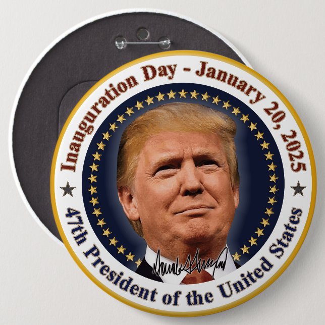 President Trump invigning dag 20 januari 2025 Knapp (Framsida & baksida)