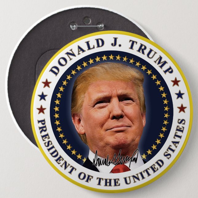 President Trump invigningssouvenir Knapp (Framsida & baksida)