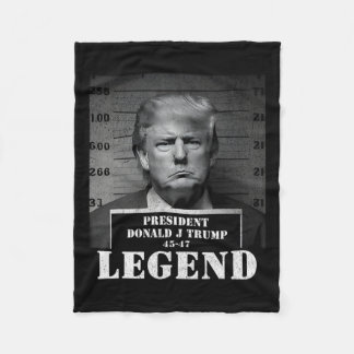 President Trump Legend Mugshot Fleecefilt