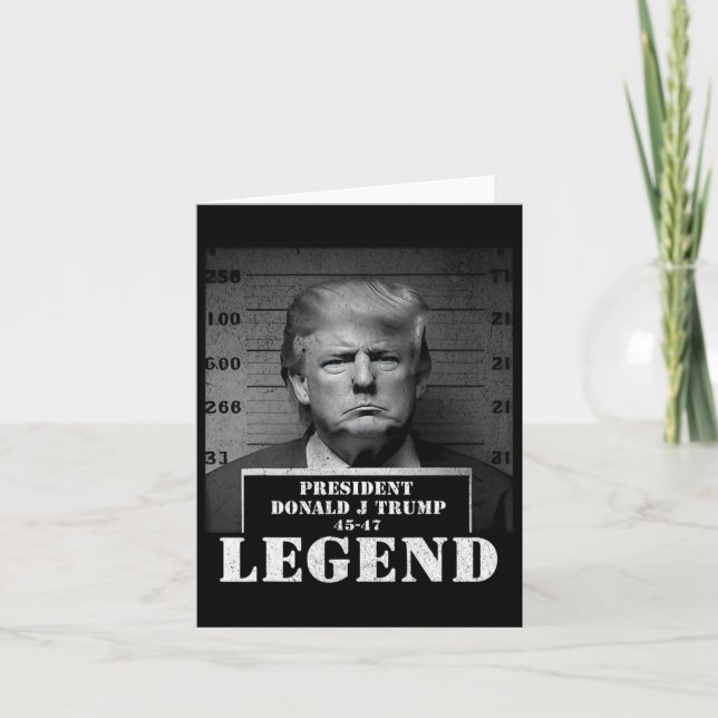 President Trump Legend Mugshot Kort (Framsida)