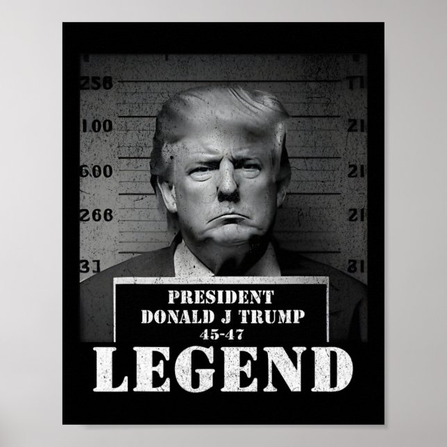 President Trump Legend Mugshot Poster (Framsidan)