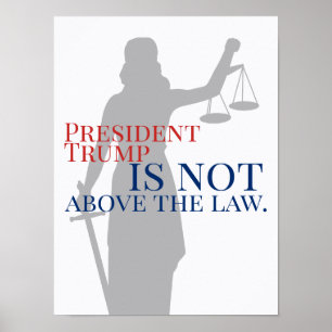 President Trump ligger inte över Lag Dam-rättvisan Poster