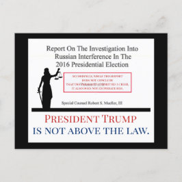 President Trump ligger inte över Law Mueller Vykort